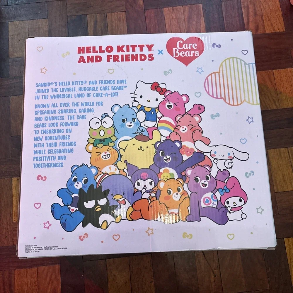 Hello‎ Kitty And Friends X Care Bears Cheer Bear Collectible Plush 2 Pack